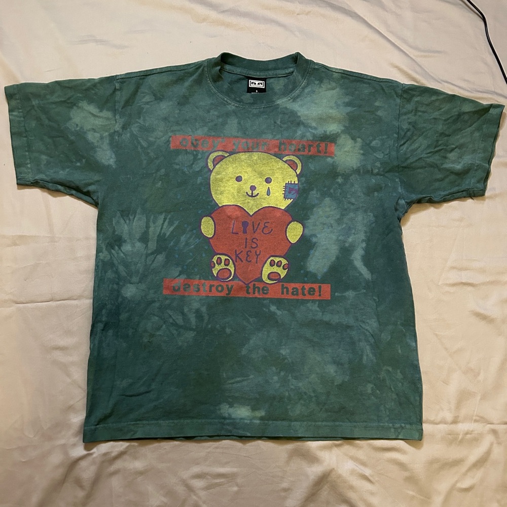Obey your heart! Destroy the gate tie dye Tshirt Size Small